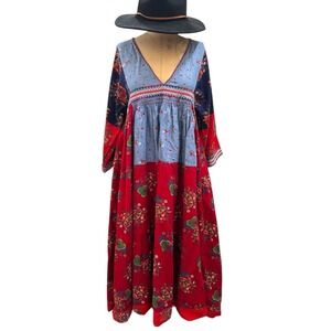 Ulla Johnson Peasant Dress Size 4 Trapeze Bohemian Milena Smock Cotton Midi